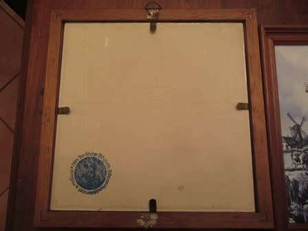 Pair of Framed  Delft Blauw Tiles