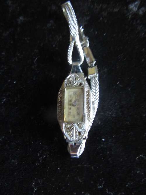 Swiss  Silver 925 Marcasite Wrist Watch