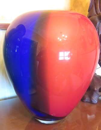 Murano Art Glass Large Statement Piece Vase