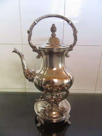 Silverplated Tilt  Teapot With Stand  & Warmer