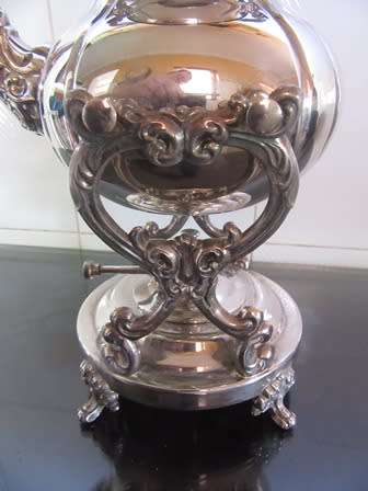 Silverplated Tilt  Teapot With Stand  & Warmer
