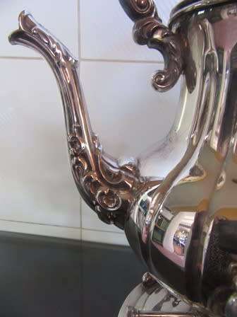 Silverplated Tilt  Teapot With Stand  & Warmer