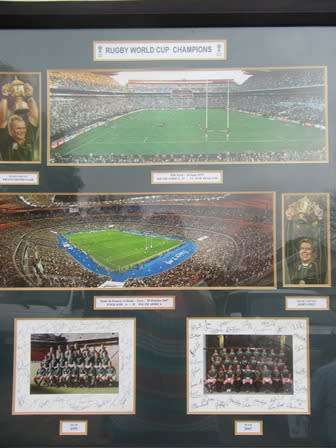 Framed Large 1995 & 1997 SA World Cup Rugby Champions
