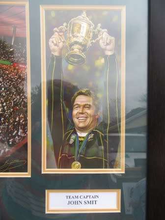 Framed Large 1995 & 1997 SA World Cup Rugby Champions