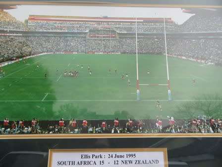 Framed Large 1995 & 1997 SA World Cup Rugby Champions
