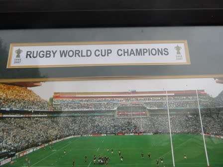 Framed Large 1995 & 1997 SA World Cup Rugby Champions