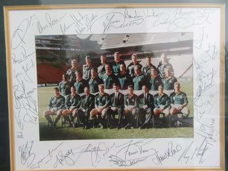 Framed Large 1995 & 1997 SA World Cup Rugby Champions