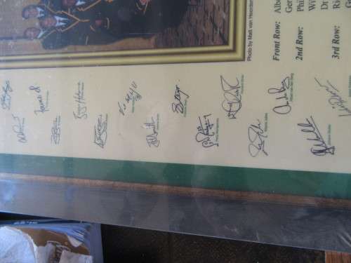 Framed 1997 World Cup Rugby Picture of the Team With Autographs