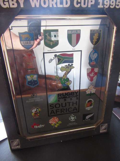 Framed 1995 World Cup Rugby Mirror