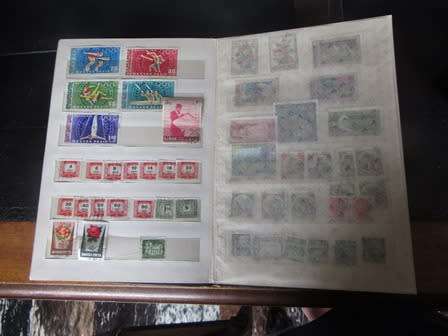 Vintage Stamp Album With Stamps