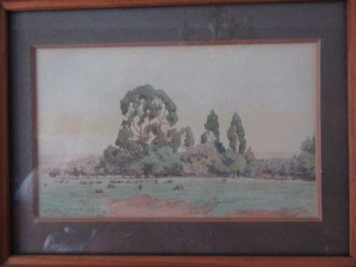 Beautifully Framed Landscape By Erich Meyer dated 1915