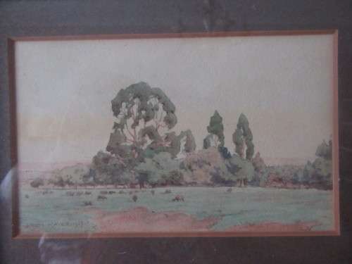 Beautifully Framed Landscape By Erich Meyer dated 1915