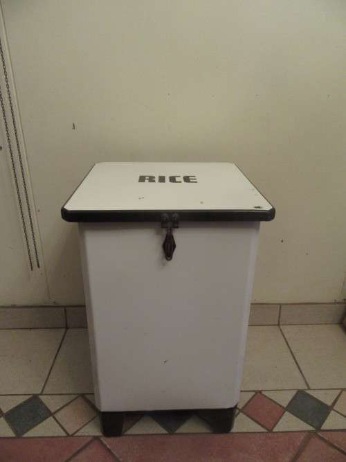 Vintage Enamel Rice Bin  - For Marelizv. Only