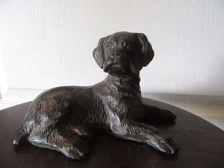 Spelter l Dog Figurine