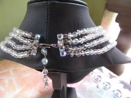 Vintage Crystal 4 Strand Necklace