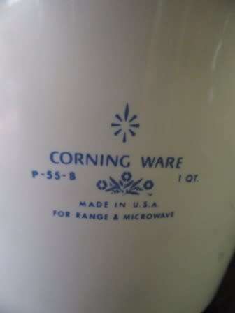 Vintage Corningware Square Casserole and Sauce Pot