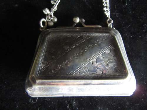 Silver Etched Coin Purse Monogramed