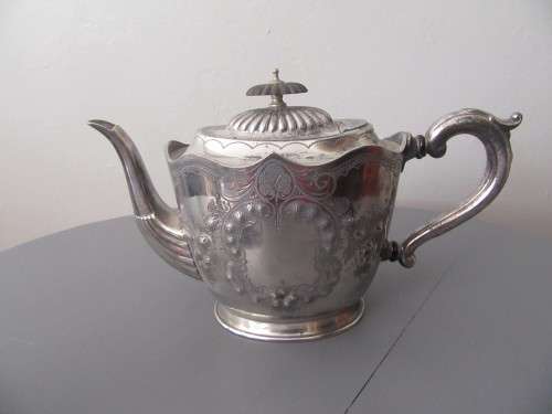 Silverplated J & B Co  Ornate Teapot