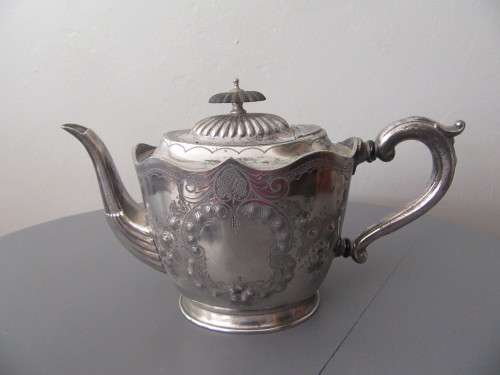 Silverplated J & B Co  Ornate Teapot
