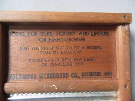 Vintage Dubl Handi  Washing Board for Silks, Hoisery & Lingerie or Hankerchiefs Made in Columbus