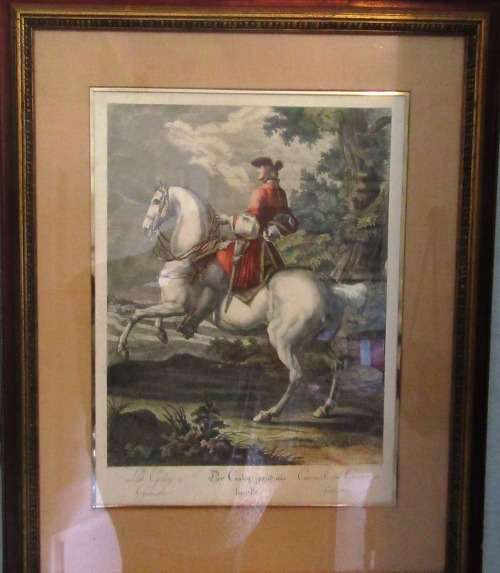 19 Centuary French School  Le Galop Au Gauch Engraving
