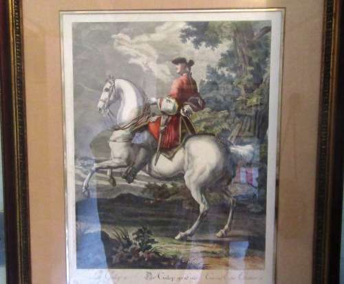 19 Centuary French School  Le Galop Au Gauch Engraving