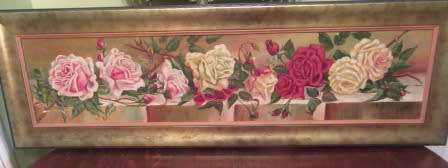 Framed Rose Painting By A Mac Rae