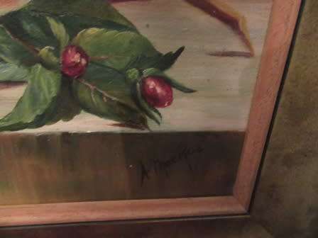 Framed Rose Painting By A Mac Rae