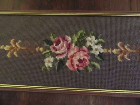 Framed Tapestry of Roses & Flowers