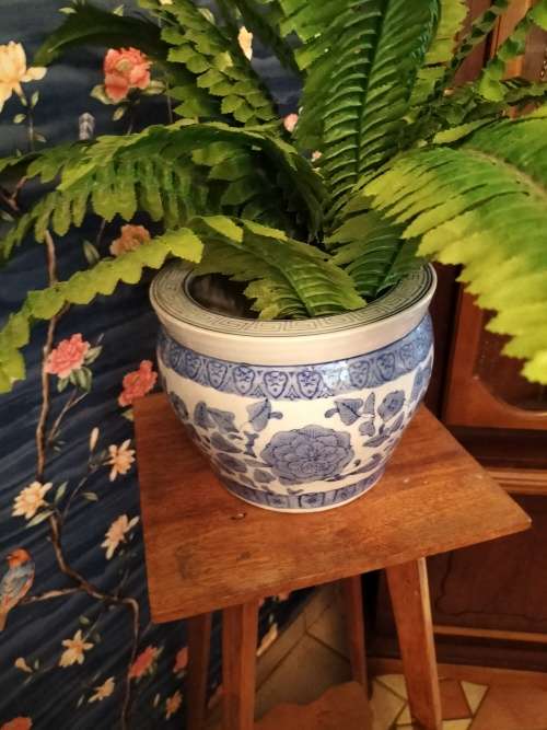 Blue & White Planter