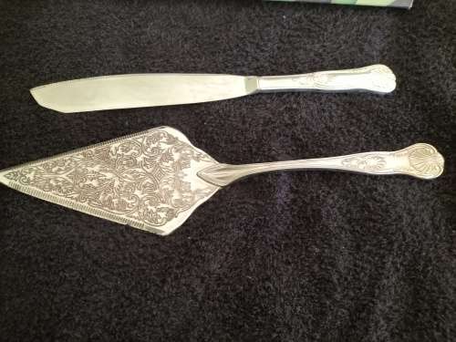 Silver Plated Cake Knife& Server Set