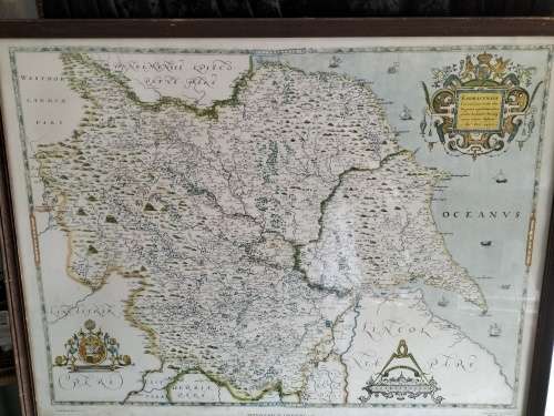 SAXTONS MAP OF YORKSHIRE 1577