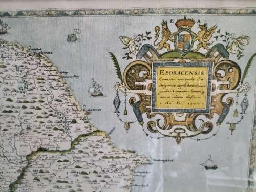 SAXTONS MAP OF YORKSHIRE 1577