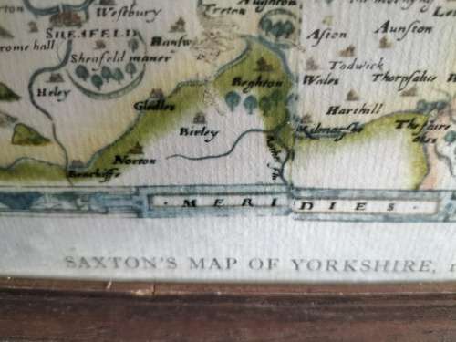 SAXTONS MAP OF YORKSHIRE 1577