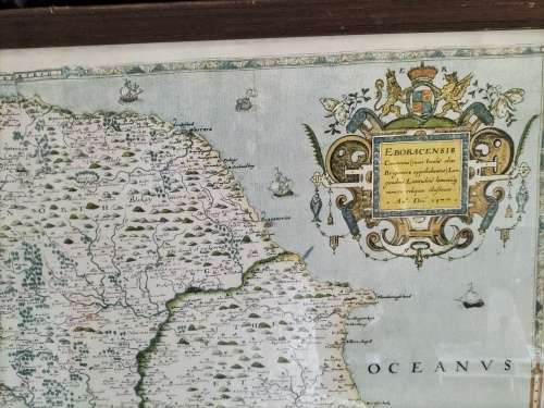 SAXTONS MAP OF YORKSHIRE 1577