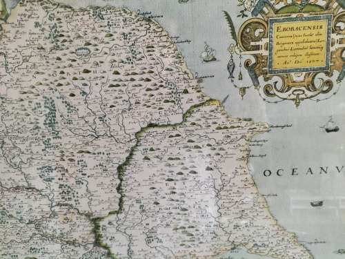 SAXTONS MAP OF YORKSHIRE 1577
