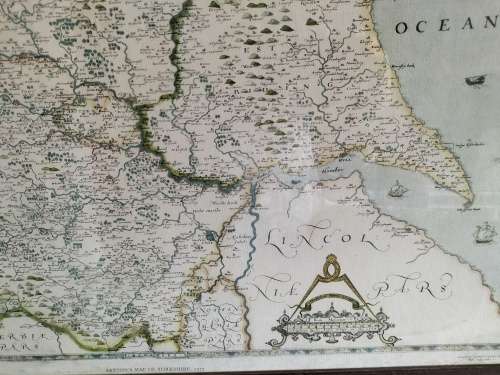 SAXTONS MAP OF YORKSHIRE 1577