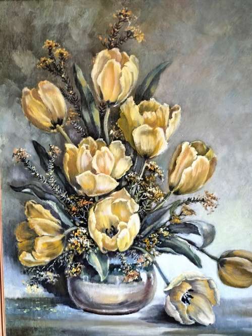Bowl of Yellow Ranunculus by Lou`s Campbell
