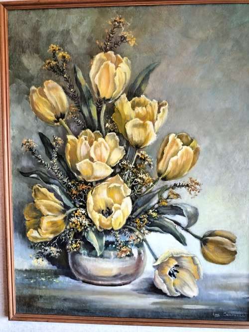 Bowl of Yellow Ranunculus by Lou`s Campbell