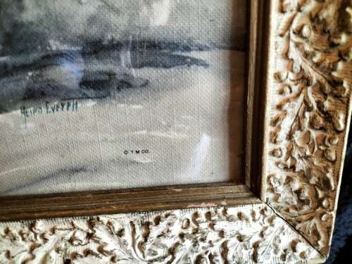 Framed Watercolour of a Bunch offlowers in a Pitcher by Heipis Everett