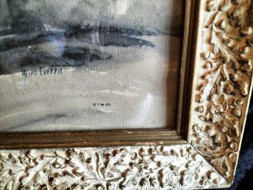 Framed Watercolour of a Bunch offlowers in a Pitcher by Heipis Everett