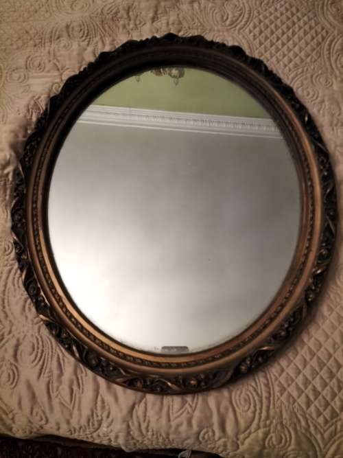 Gold Oval Mirror