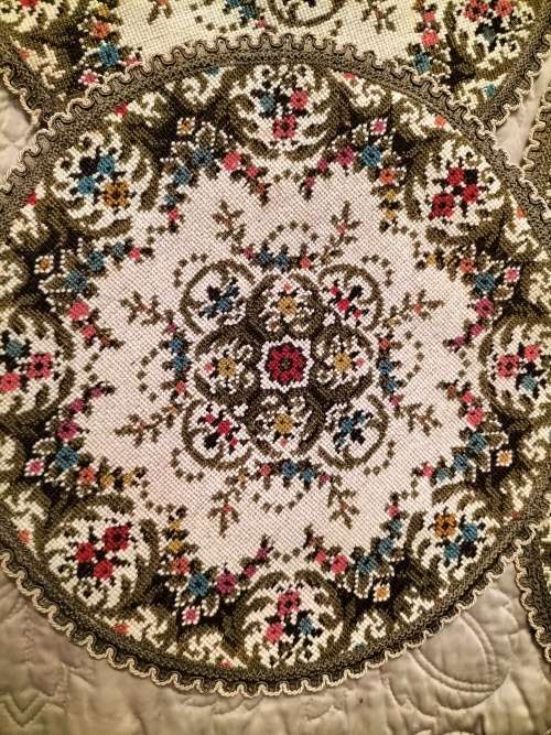 Vintage Tapestry Style  Doileys x6