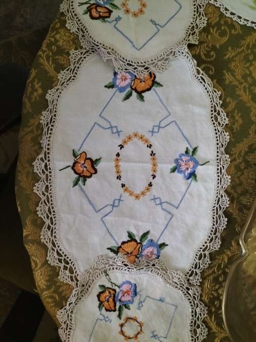 Embroidery Tray Cloth Set