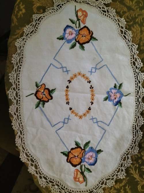 Embroidery Tray Cloth Set