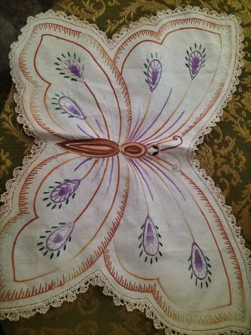 Embroidery  ButterflyTray Cloth