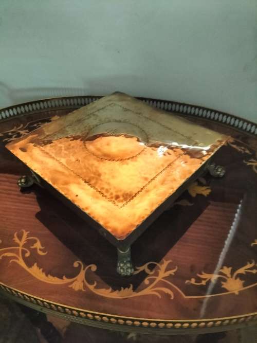 Brass  Cigar Box with Lion Feet