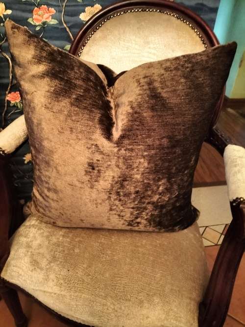 Large  Brown Velvet Cushion Cover