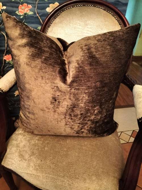 Large  Brown Velvet Cushion Cover