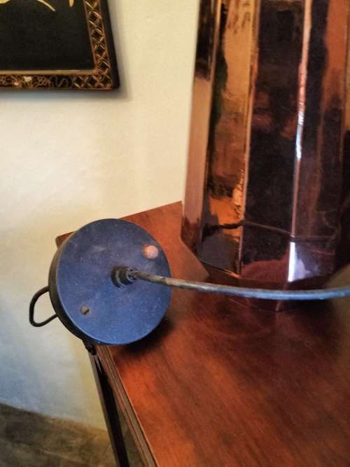 Pair of Copper Glass Pendant lights